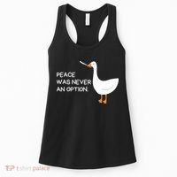 Peace Was Never An Option Angry Goose With Knife Women's Tank Top thumb 0