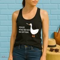 Peace Was Never An Option Angry Goose With Knife Women's Tank Top thumb 2