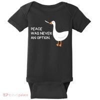 Peace Was Never An Option Angry Goose With Knife Baby Bodysuit thumb 0