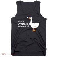 Peace Was Never An Option Angry Goose With Knife Tank Top thumb 0