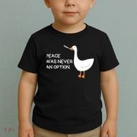 Peace Was Never An Option Angry Goose With Knife Toddler T-Shirt thumb 2