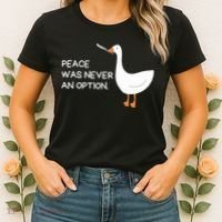 Peace Was Never An Option Angry Goose With Knife Women's T-Shirt thumb 2