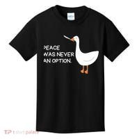 Peace Was Never An Option Angry Goose With Knife Kids T-Shirt thumb 0