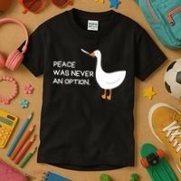 Peace Was Never An Option Angry Goose With Knife Kids T-Shirt thumb 3