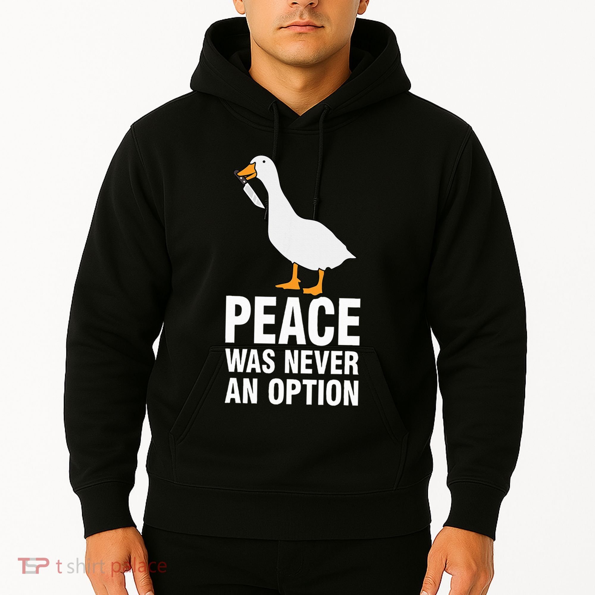 Peace Was Never An Option Geese Meme Hoodie
