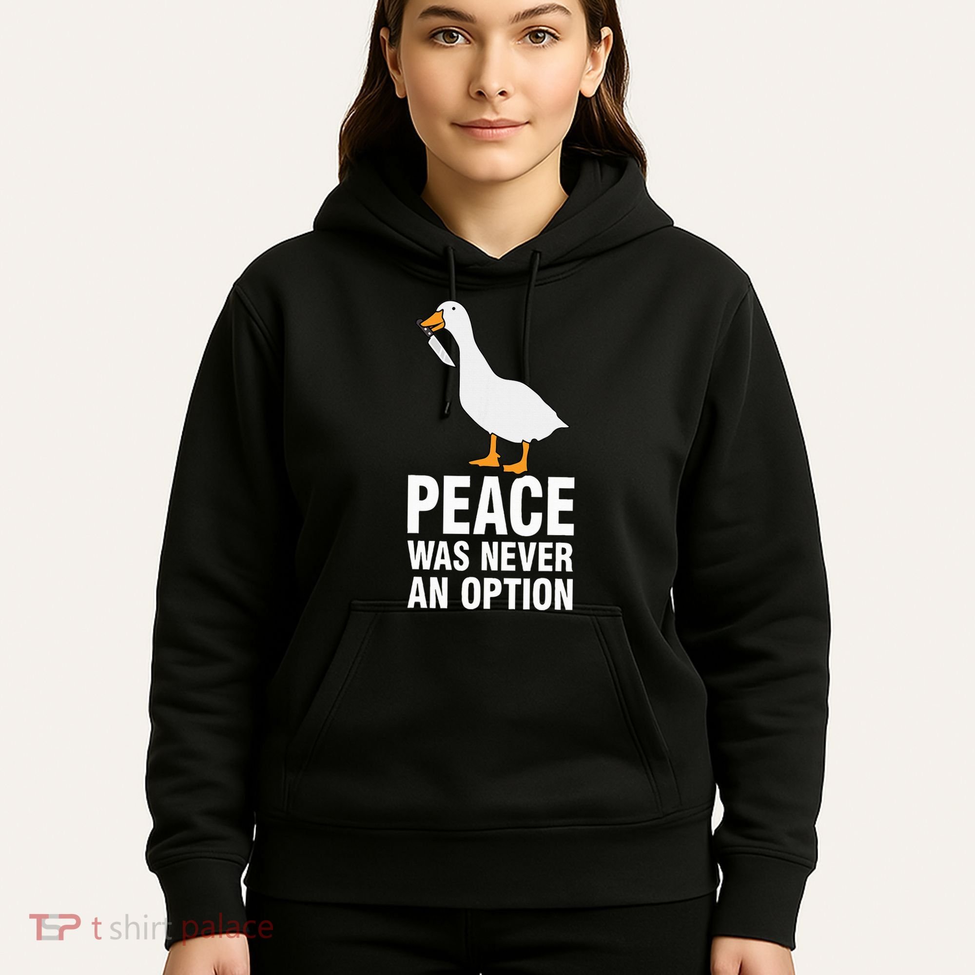 Peace Was Never An Option Geese Meme Hoodie