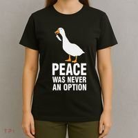 Peace Was Never An Option Geese Meme T-Shirt thumb 4