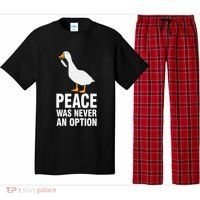 Peace Was Never An Option Geese Meme Pajama Set thumb 0