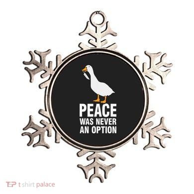 Peace Was Never An Option Geese Meme Ornament