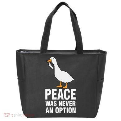 Peace Was Never An Option Geese Meme Tote Bag
