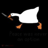 Peace Was Never An Option Funny Goose Tote Bag thumb 4