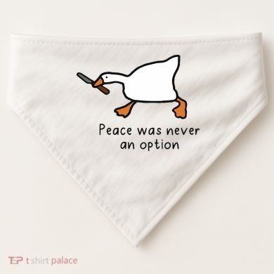 Peace Was Never An Option Funny Goose USA-Made Doggie Bandana