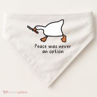 Peace Was Never An Option Funny Goose USA-Made Doggie Bandana thumb 0