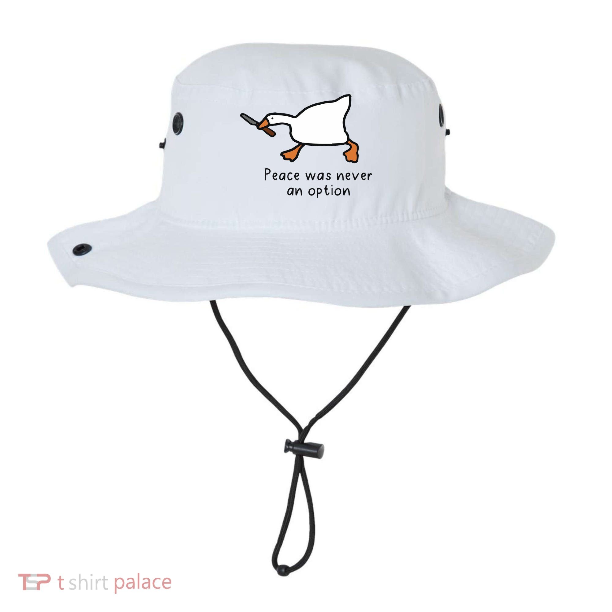 Peace Was Never An Option Funny Goose Bucket Hat