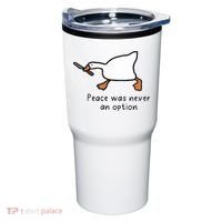 Peace Was Never An Option Funny Goose Tumbler thumb 0