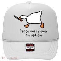 Peace Was Never An Option Funny Goose Hat thumb 0