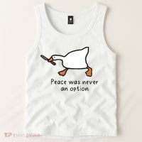 Peace Was Never An Option Funny Goose Tank Top thumb 2