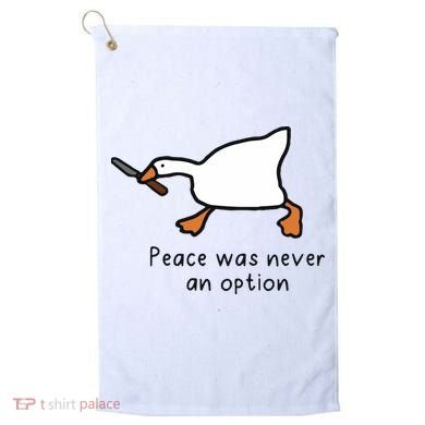 Peace Was Never An Option Funny Goose Golf Towel
