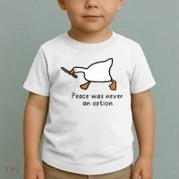 Peace Was Never An Option Funny Goose Toddler T-Shirt thumb 2