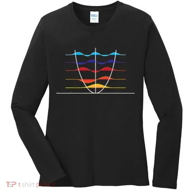 Physics Wave Overlay Waves Astrophysics Physics Women's Long Sleeve Shirt