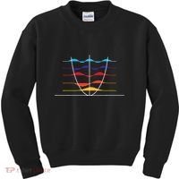 Physics Wave Overlay Waves Astrophysics Physics Kids Sweatshirt thumb 0