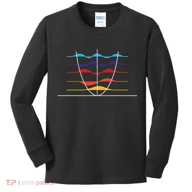 Physics Wave Overlay Waves Astrophysics Physics Kids Long Sleeve Shirt