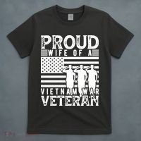 Proud Wife Of A Vietnam War Veteran Memorial Day Gift T-Shirt thumb 4