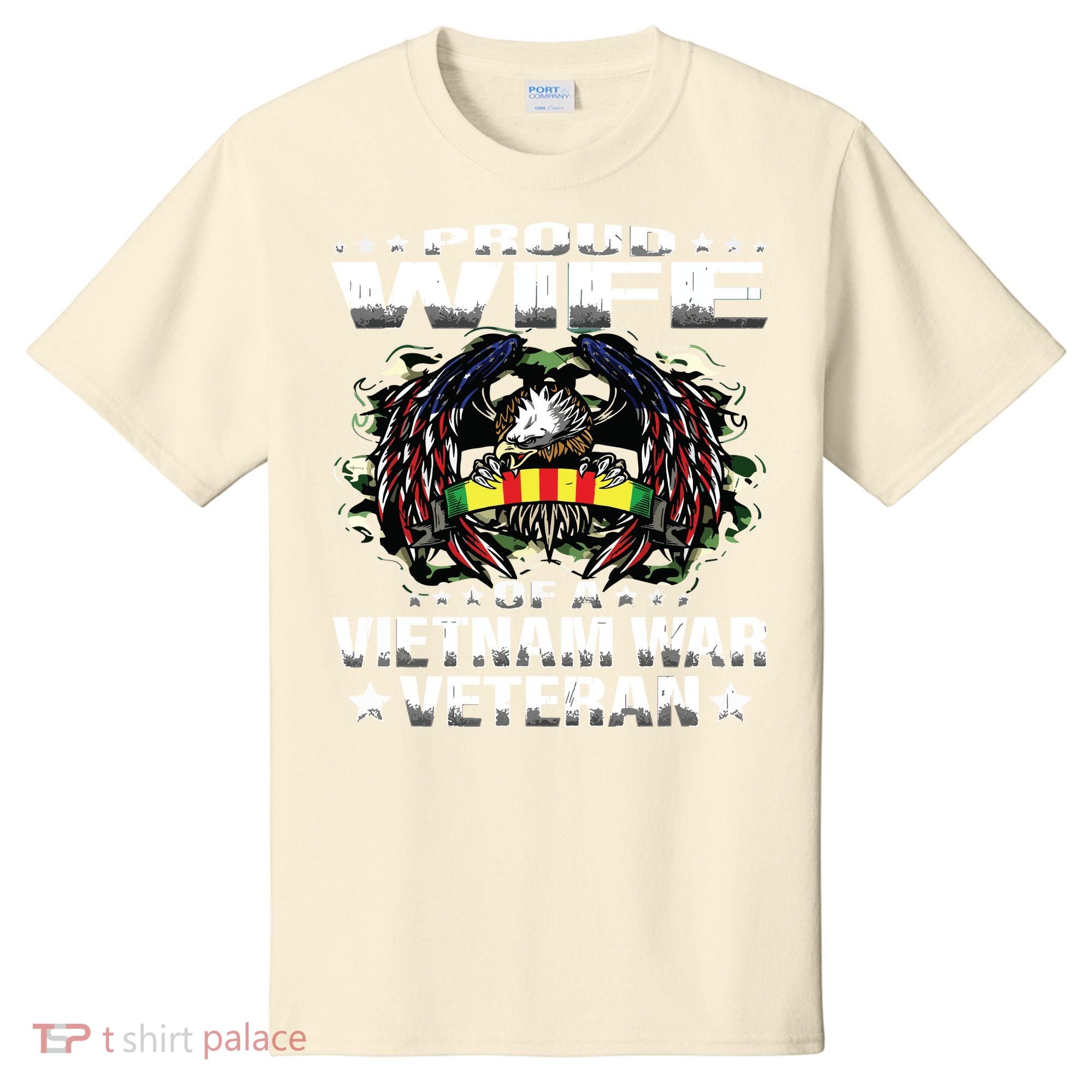 Proud Wife Of A Vietnam War Veteran Military Vets Spouse T-Shirt