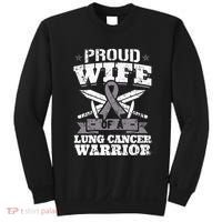 Proud Wife Of A Lung Cancer Warrior Carcinoma Awareness Sweatshirt thumb 0