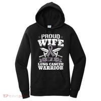 Proud Wife Of A Lung Cancer Warrior Carcinoma Awareness Women's Hoodie thumb 0