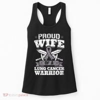 Proud Wife Of A Lung Cancer Warrior Carcinoma Awareness Women's Tank Top thumb 0