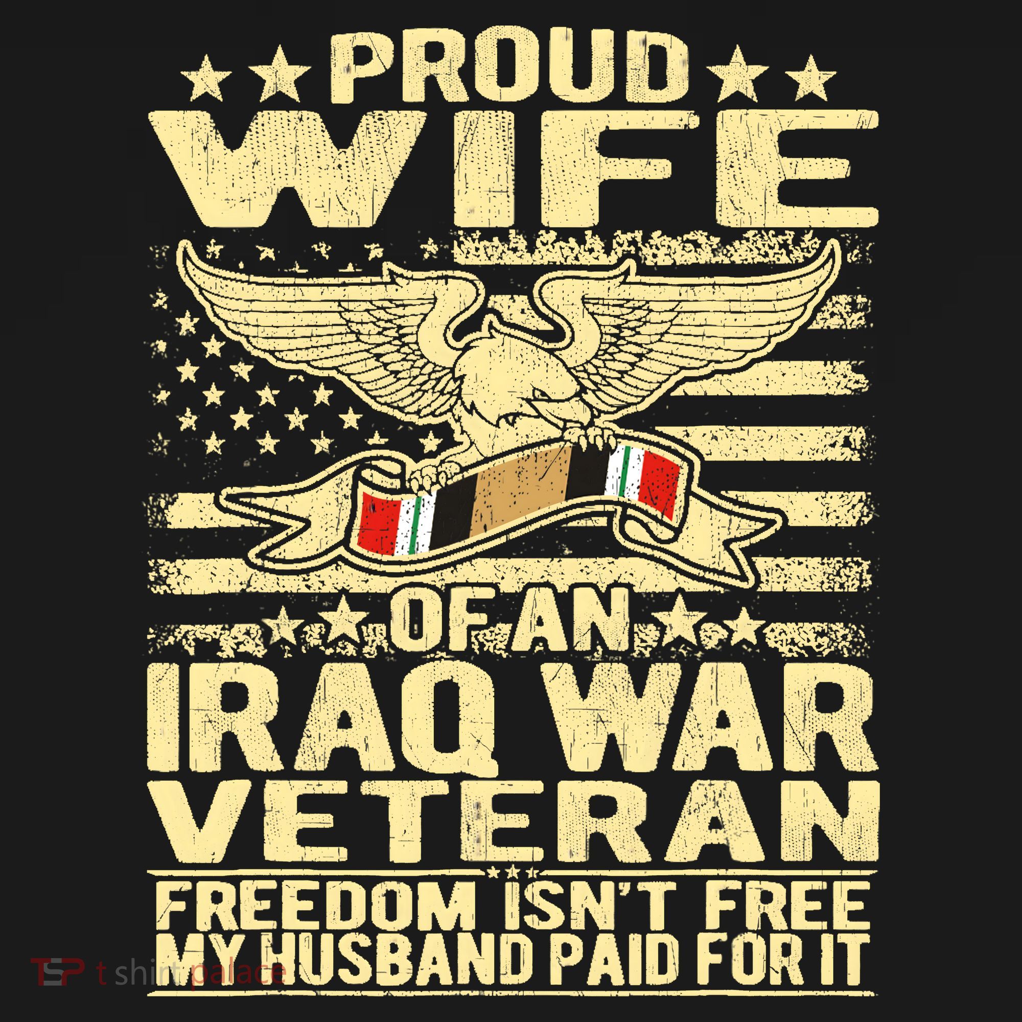 Proud Wife Of An Iraq Veteran Military Veterans Spouse Gift Tank Top