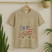 Proud Wife Of Us Iraq War Veteran Family Matching T-Shirt thumb 2