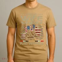 Proud Wife Of Us Iraq War Veteran Family Matching T-Shirt thumb 3