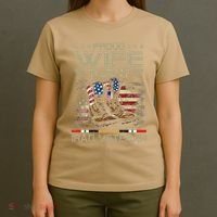 Proud Wife Of Us Iraq War Veteran Family Matching T-Shirt thumb 4