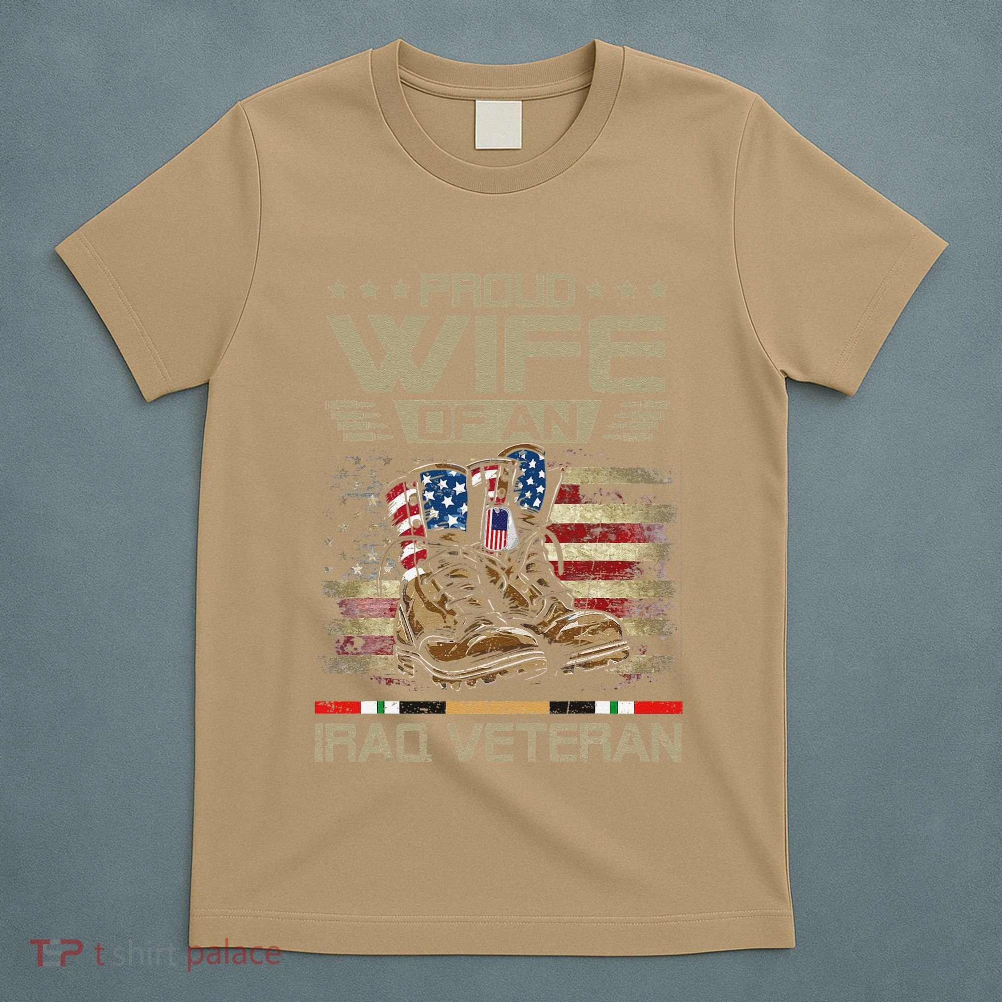 Proud Wife Of Us Iraq War Veteran Family Matching T-Shirt