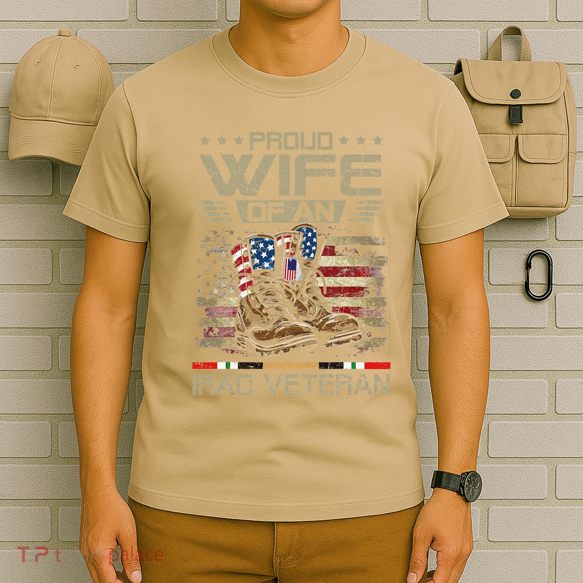 Proud Wife Of Us Iraq War Veteran Family Matching T-Shirt