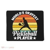 Pickleball World's Okayest Pickleball Player Funny Pickleball Mousepad thumb 0