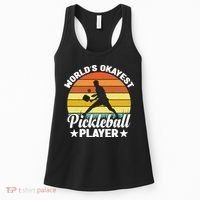 Pickleball World's Okayest Pickleball Player Funny Pickleball Women's Tank Top thumb 0