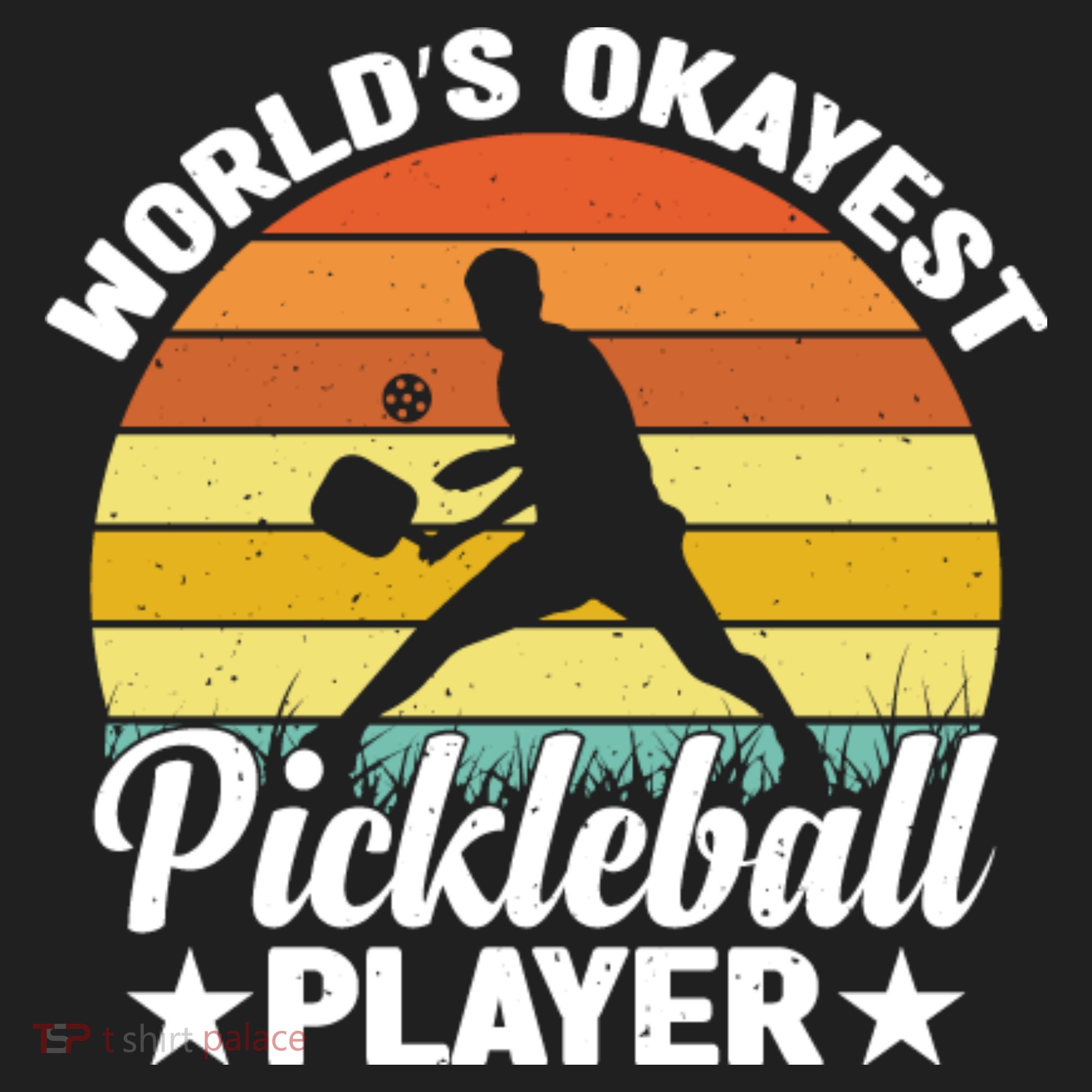 Pickleball World's Okayest Pickleball Player Funny Pickleball Golf Towel