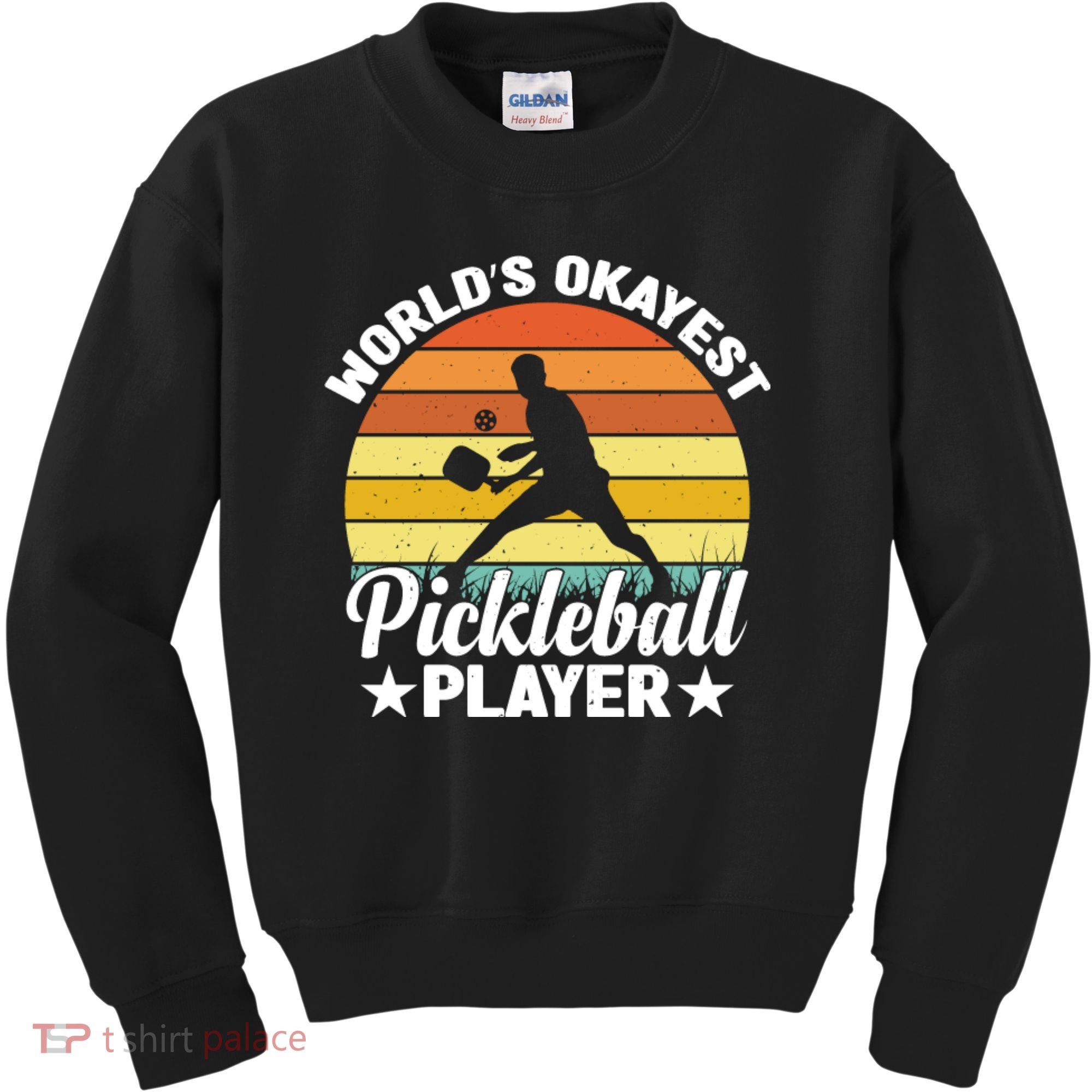 Pickleball World's Okayest Pickleball Player Funny Pickleball Kids Sweatshirt