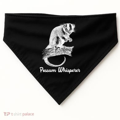 Possum Whisperer, Opossum Lover USA-Made Doggie Bandana