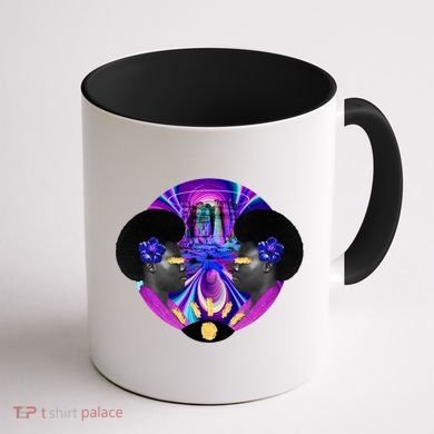 Psychedelic Woman Photographic Collage Coffee Mug back