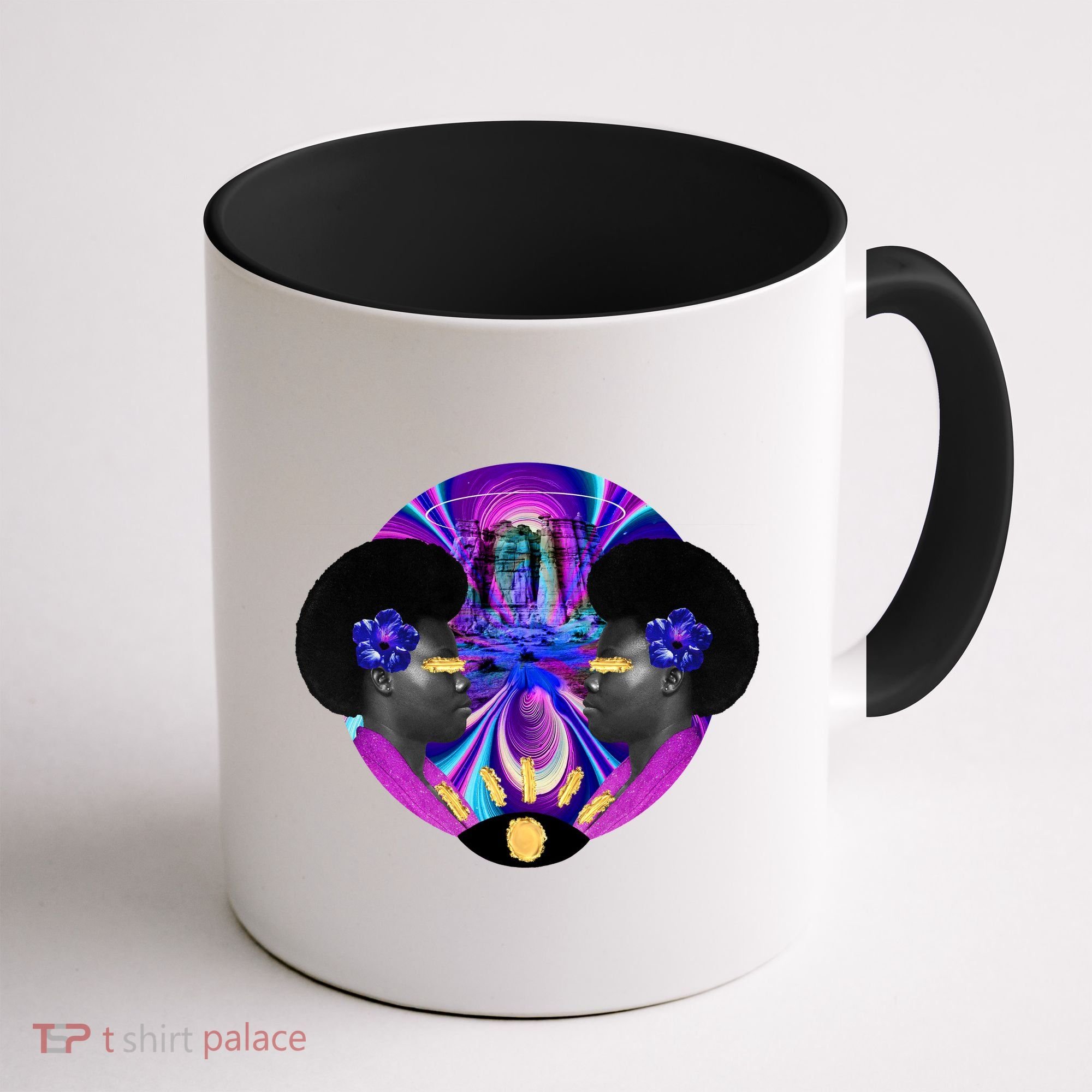 Psychedelic Woman Photographic Collage Coffee Mug