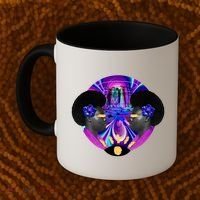 Psychedelic Woman Photographic Collage Coffee Mug thumb 2