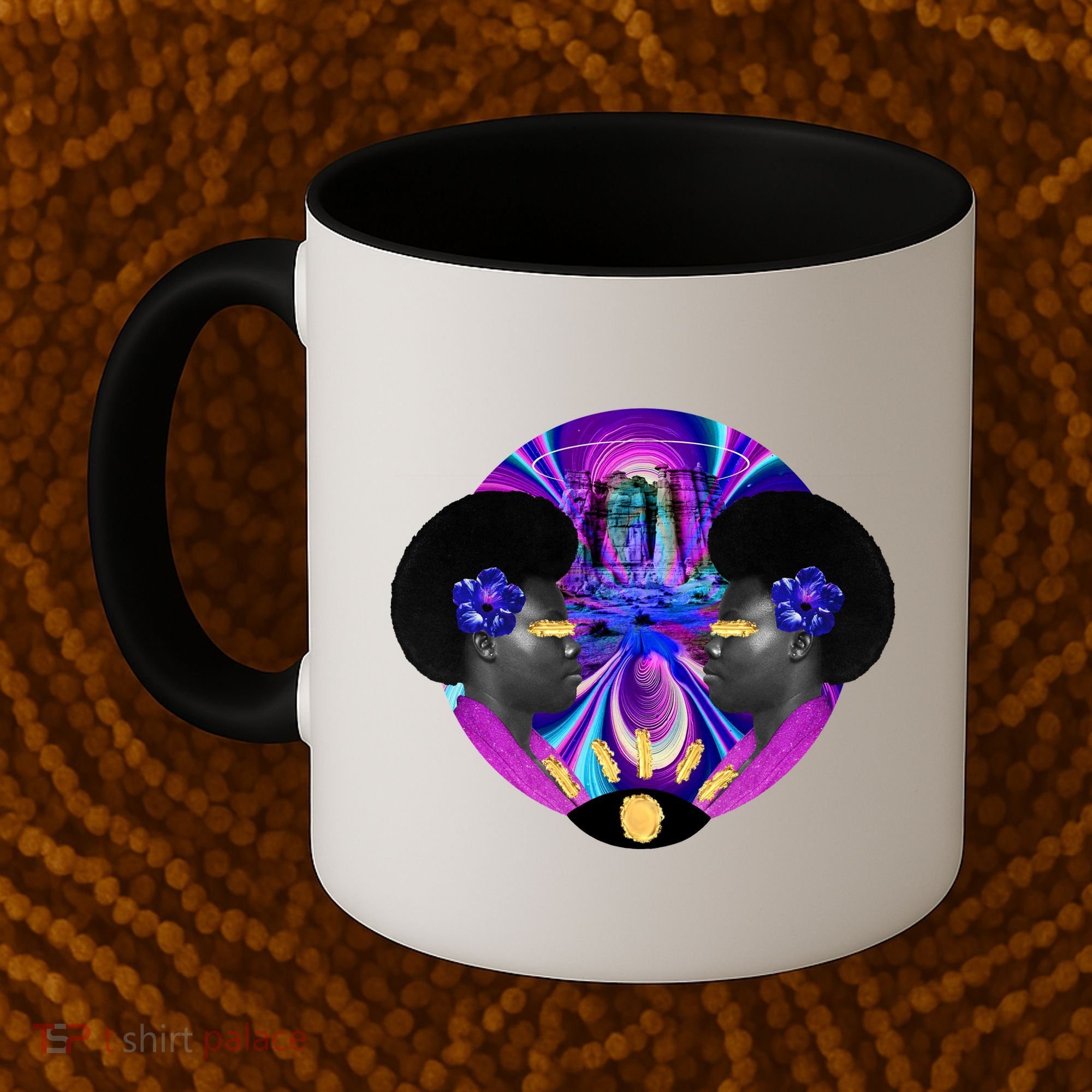 Psychedelic Woman Photographic Collage Coffee Mug