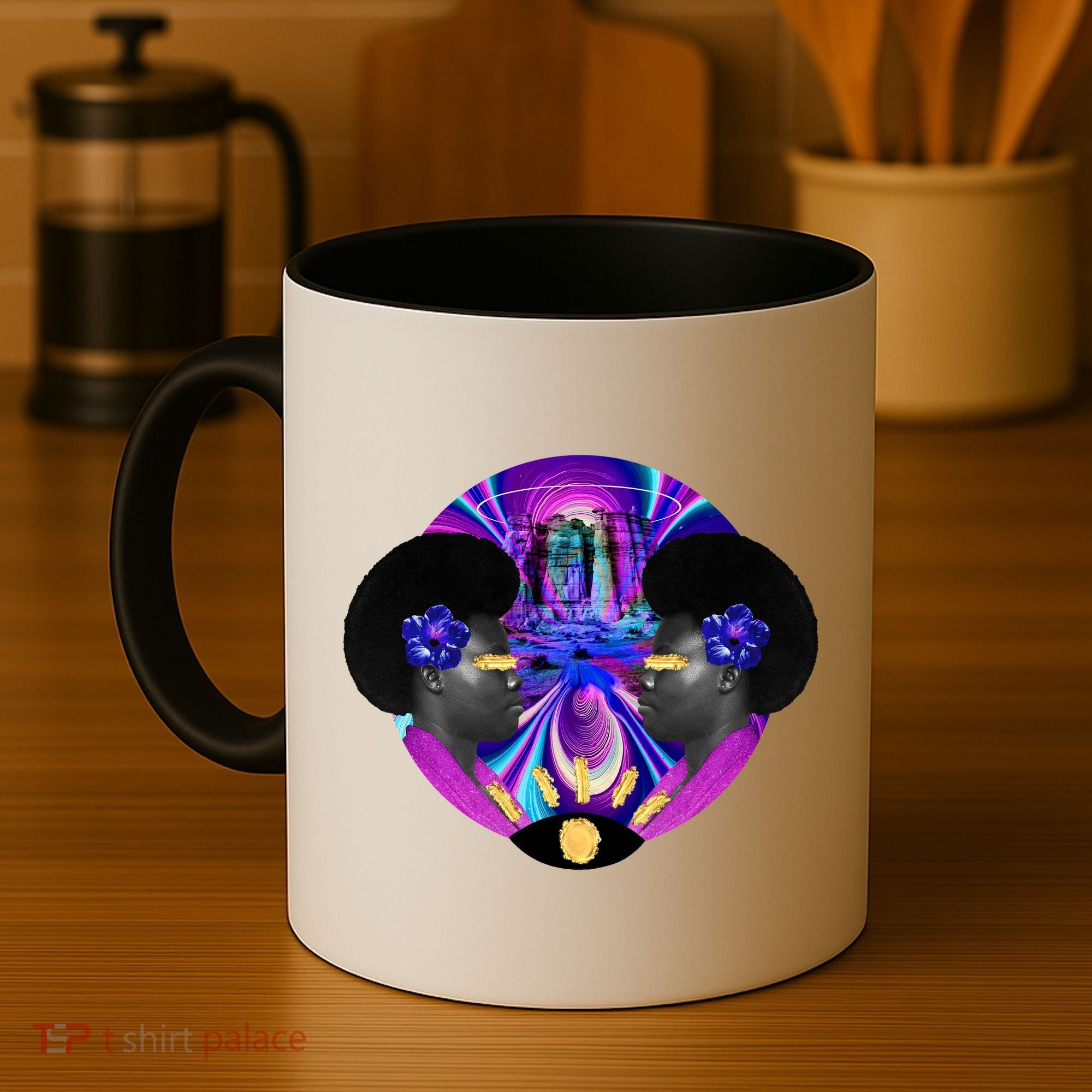 Psychedelic Woman Photographic Collage Coffee Mug