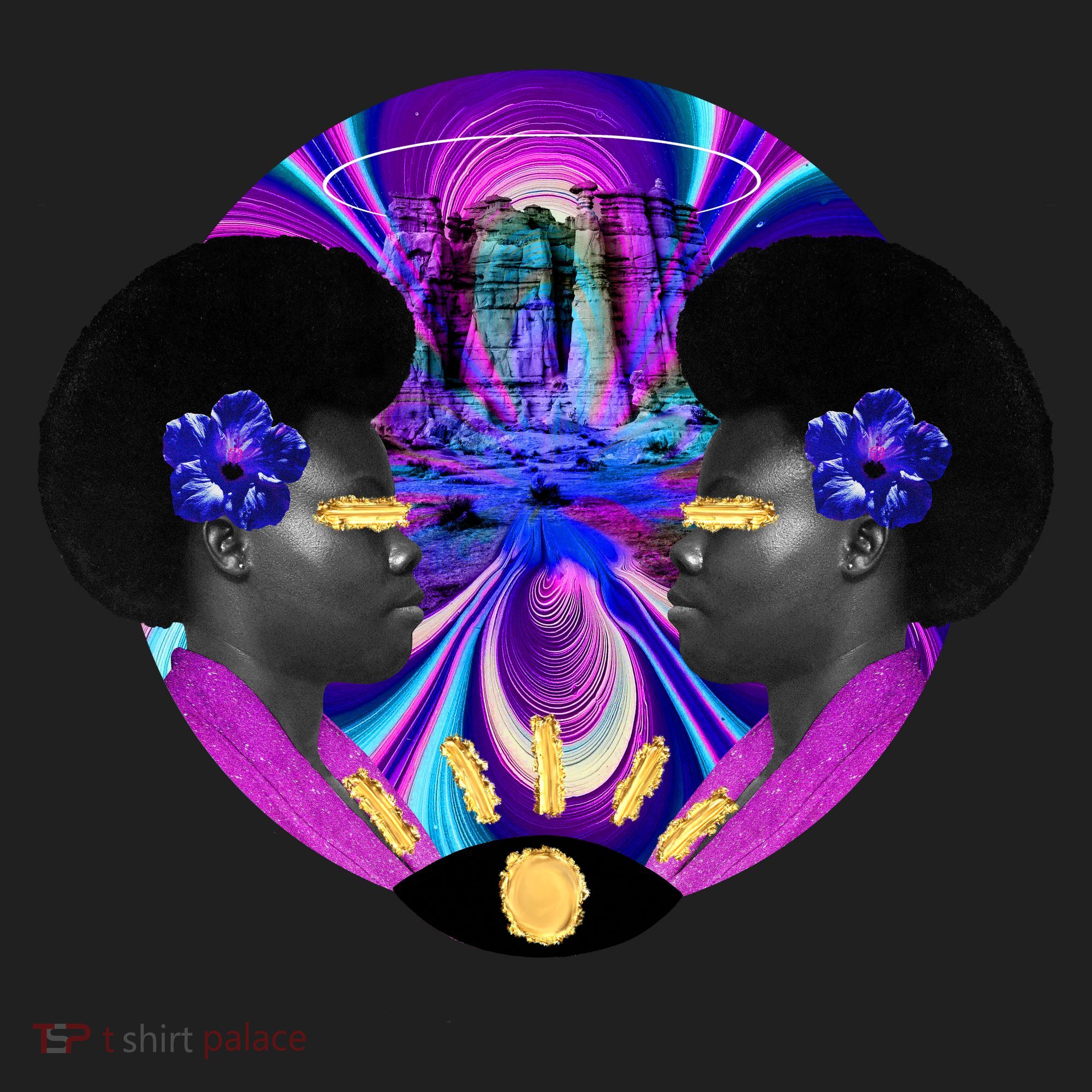 Psychedelic Woman Photographic Collage Beanie