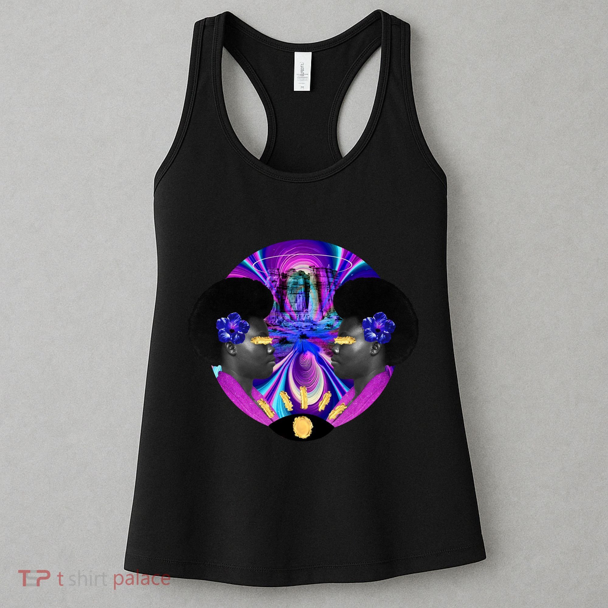 Psychedelic Woman Photographic Collage Women's Tank Top