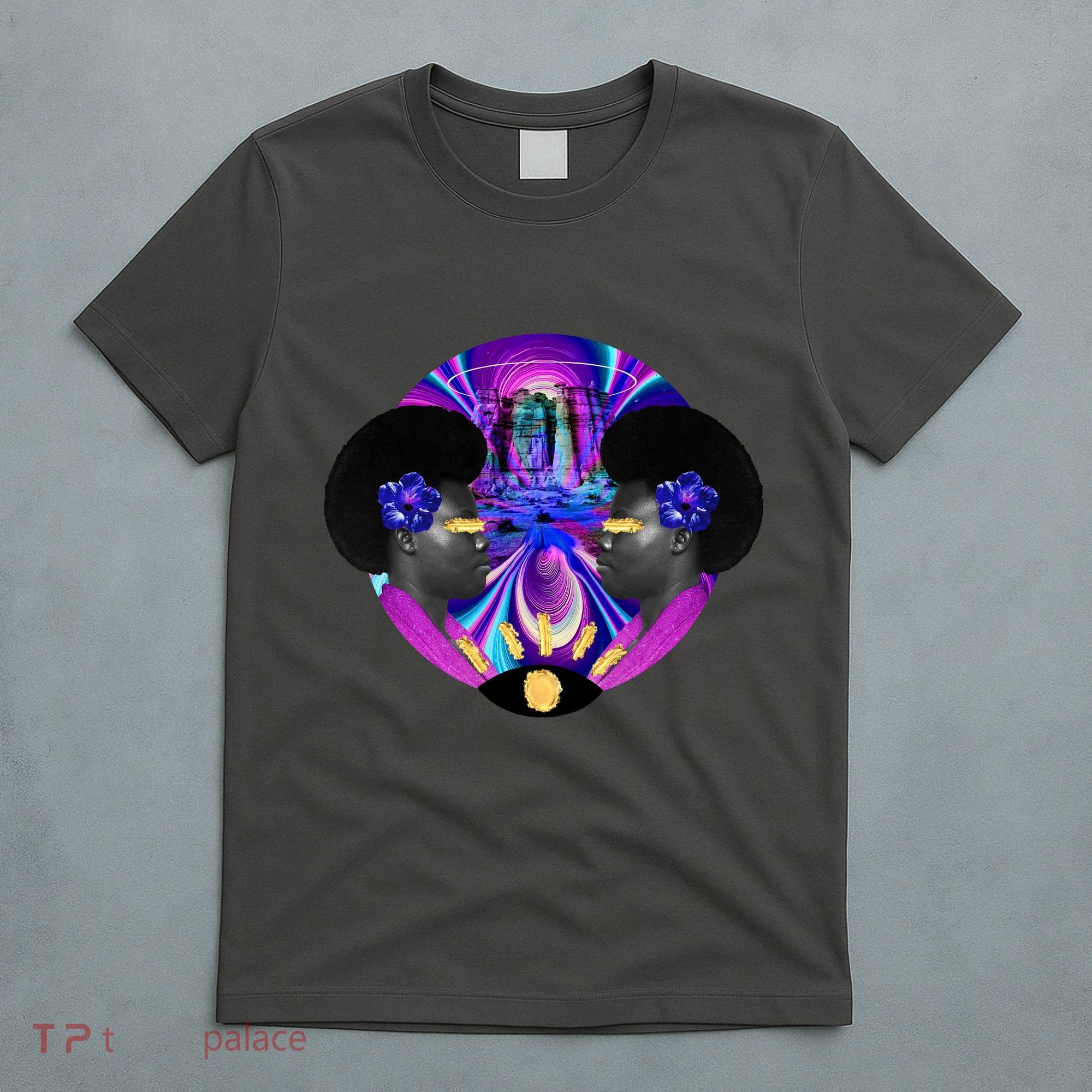 Psychedelic Woman Photographic Collage T-Shirt